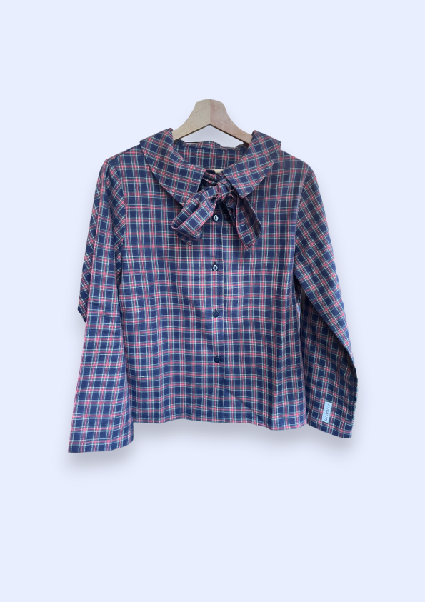Chemise lavallière tartan Primary image